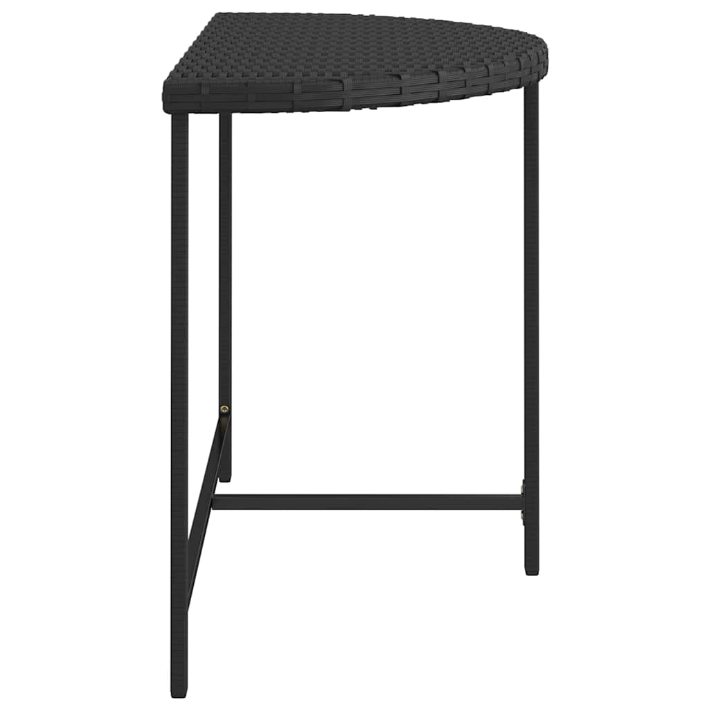 316652 vidaXL Garden Table Black 100x50x75 cm Poly Rattan