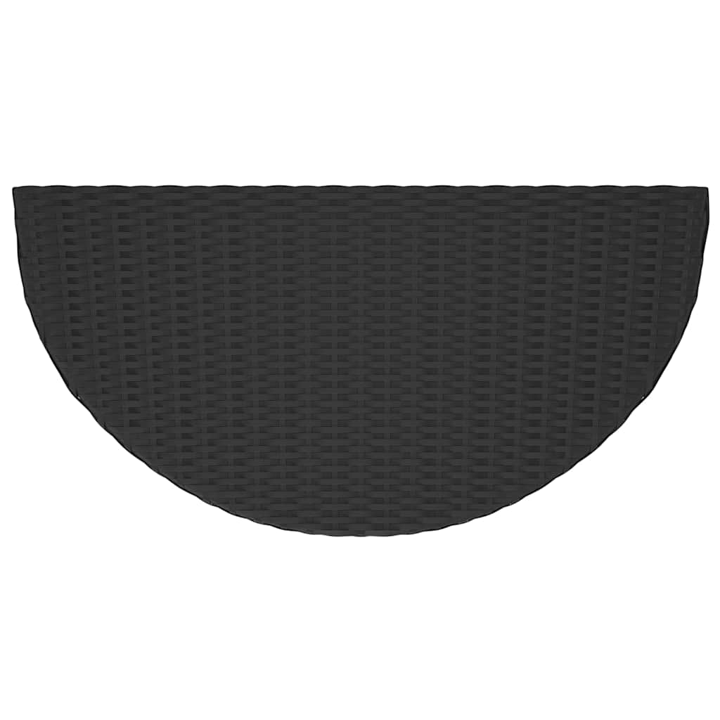 316652 vidaXL Garden Table Black 100x50x75 cm Poly Rattan