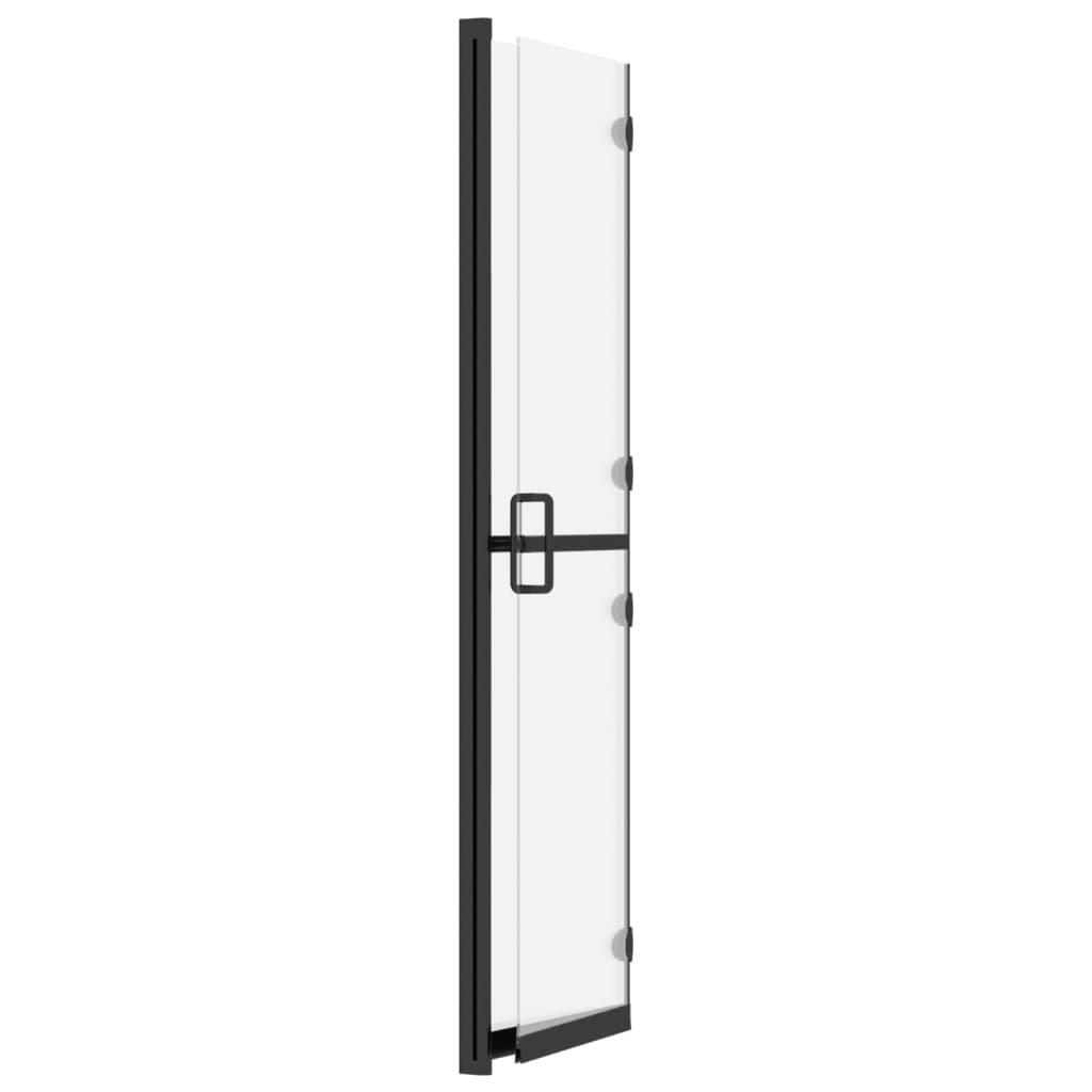Foldable Walk-in Shower Wall Frosted ESG Glass 110x190 cm
