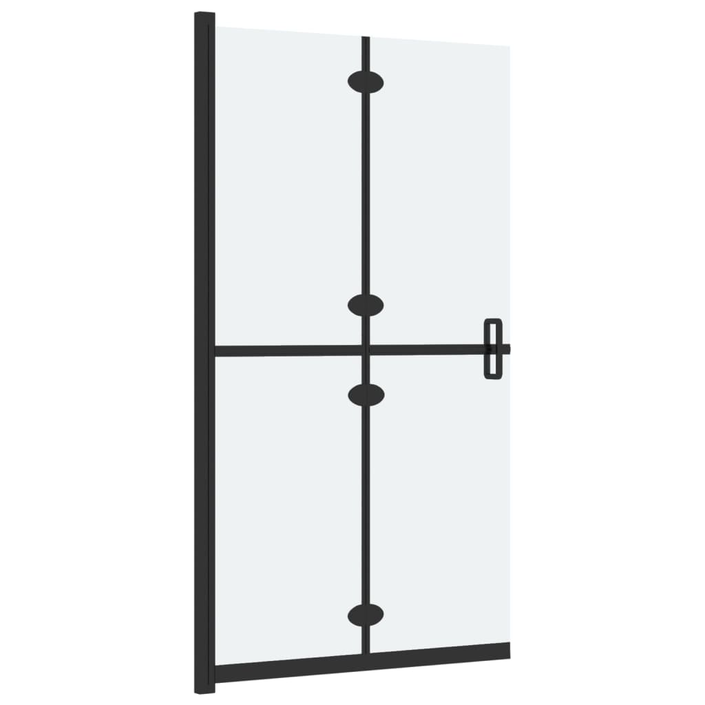 Foldable Walk-in Shower Wall Frosted ESG Glass 120x190 cm