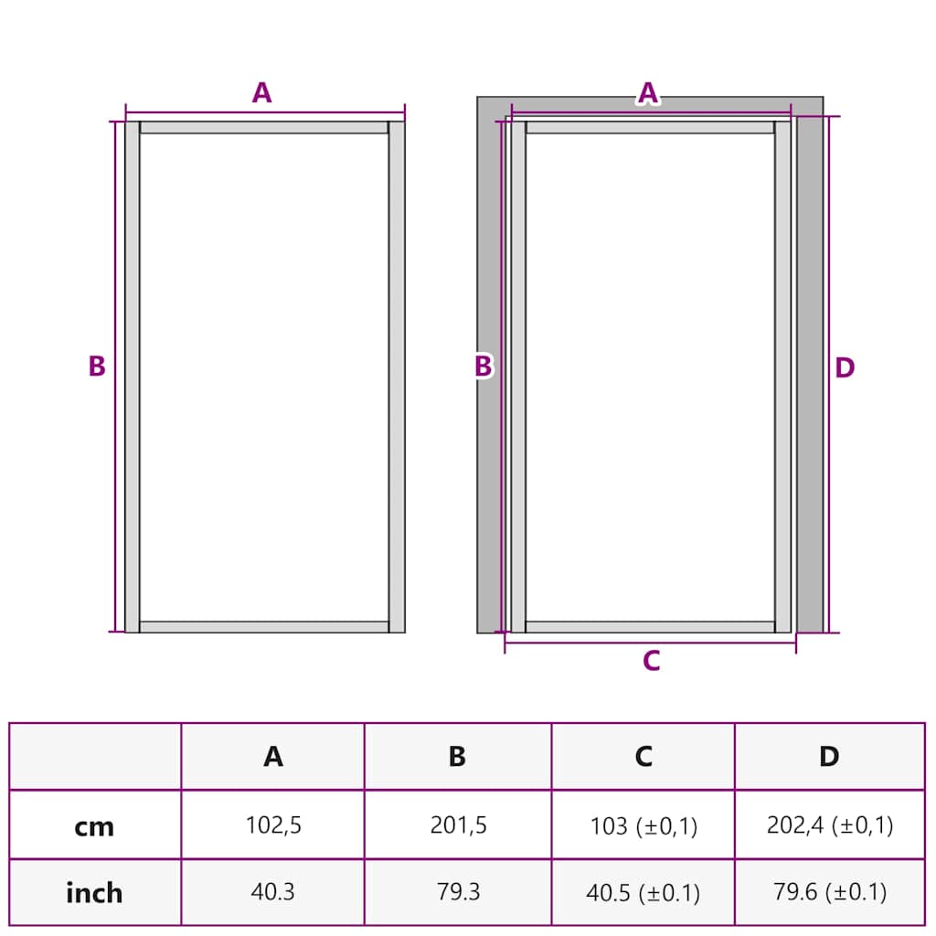 Interior Door ESG Glass and Aluminium 102.5x201.5 cm Black