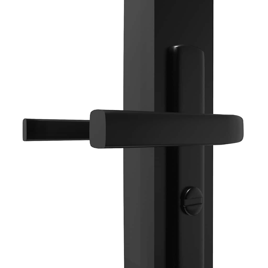 Interior Door ESG Glass and Aluminium 76x201,5 cm Black