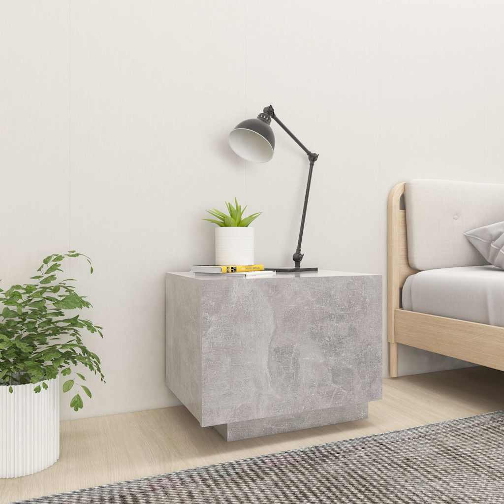 Bedside Cabinet Concrete Grey 100x35x40 cm Engineered Wood