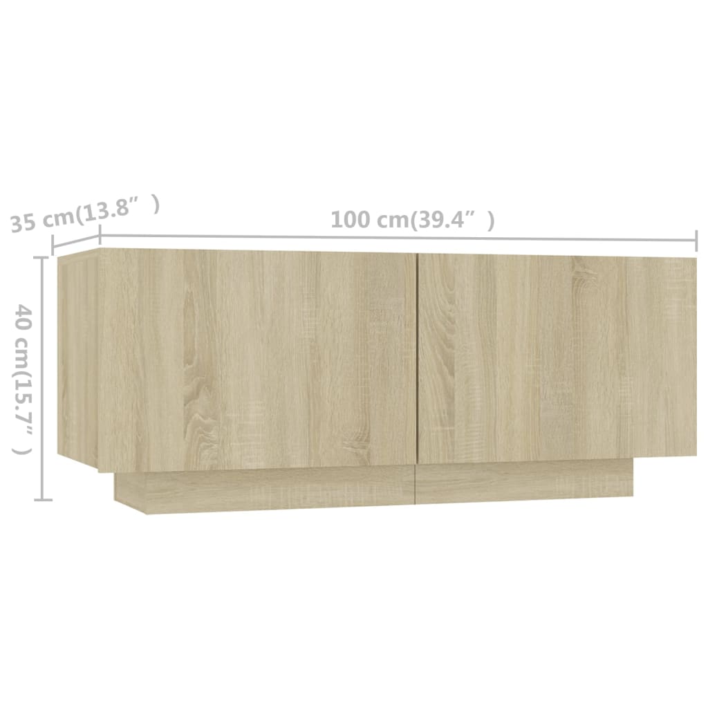 Tv Cabinet | Sonoma oak | Engineered wood | Large | Tv Cabinet