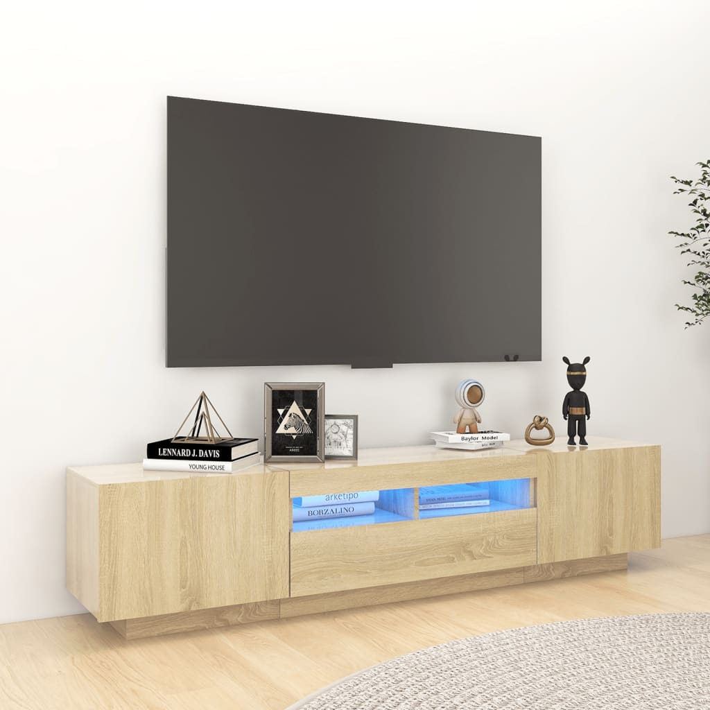 Tv Cabinet | Sonoma oak | Engineered wood | Large | Tv Cabinet