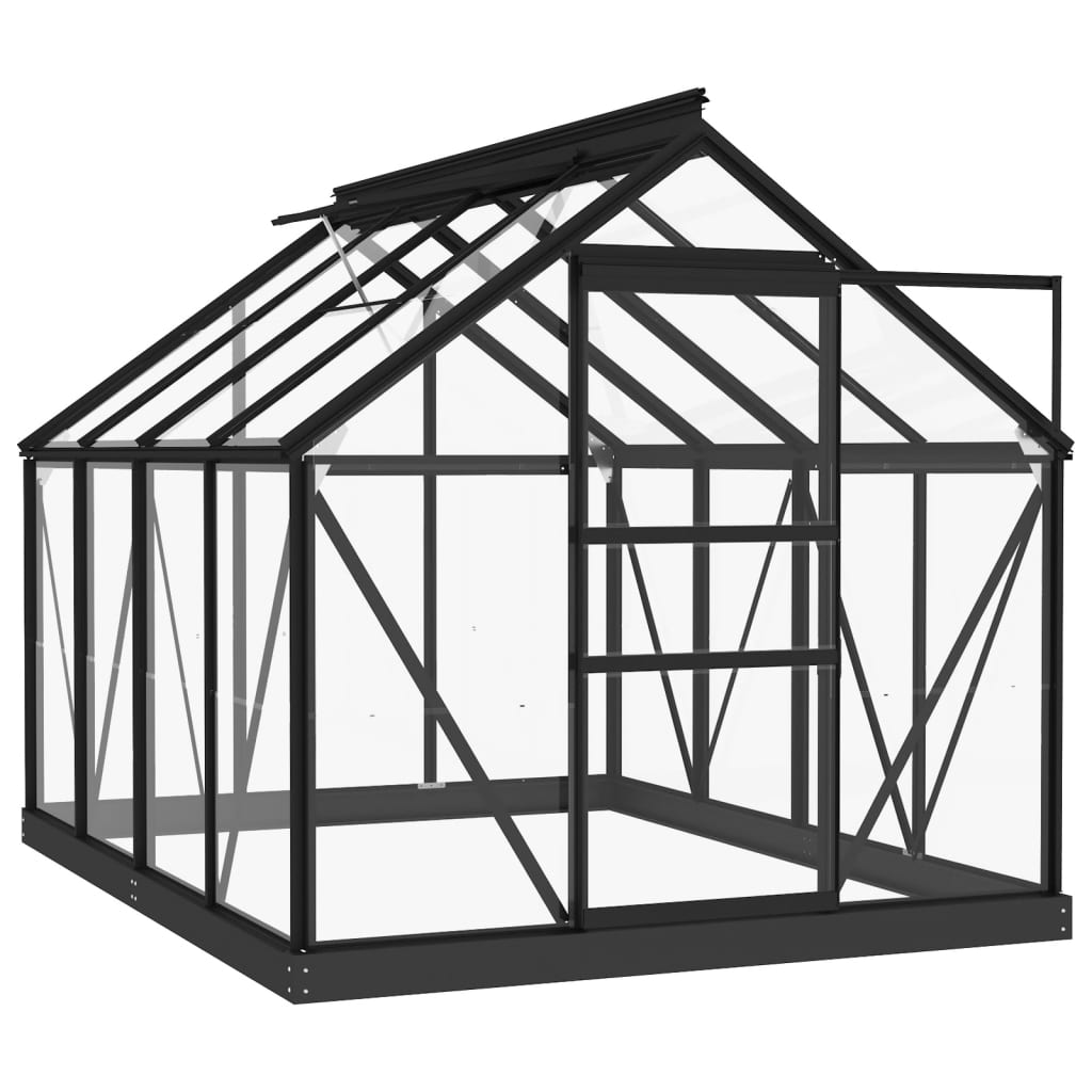 vidaXL Greenhouse Replacement Frame Anthracite 155x103x191 cm Aluminium