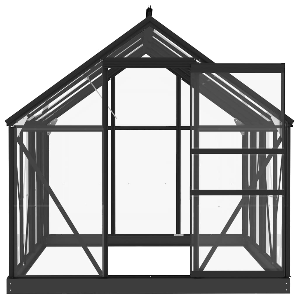 vidaXL Greenhouse Replacement Frame Anthracite 155x103x191 cm Aluminium