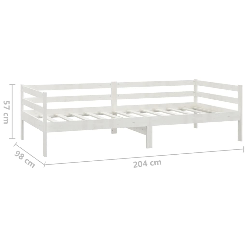 Day Bed | White | Solid pinewood | 90 x 200 cm