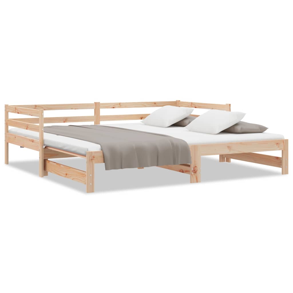 vidaXL Pull-out Day Bed without Mattress 2x(90x200)cm