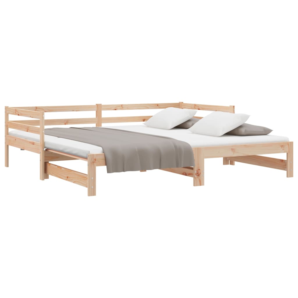 vidaXL Pull-out Day Bed without Mattress 2x(90x200)cm