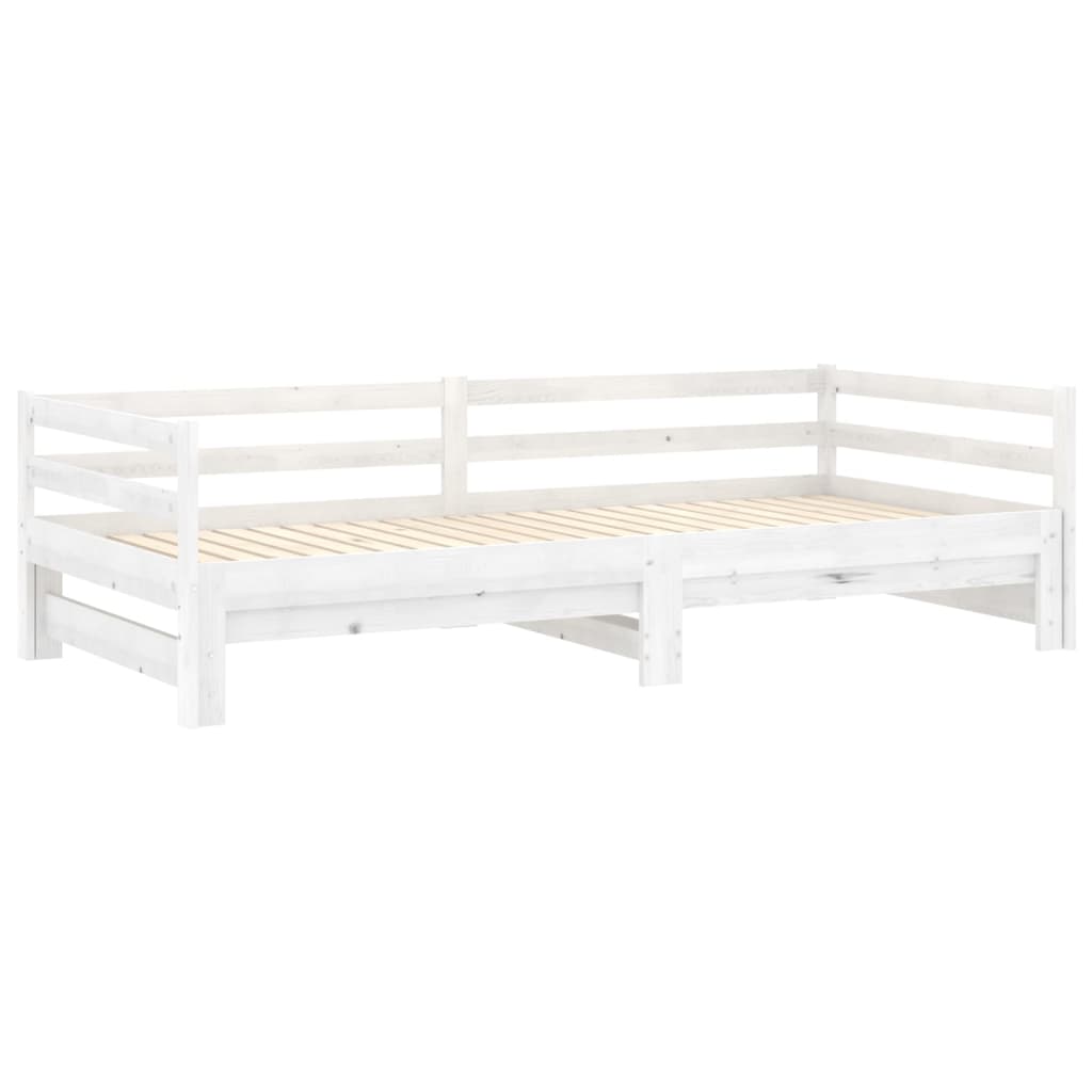 vidaXL Pull-out Day Bed without Mattress White 2x(90x200)cm