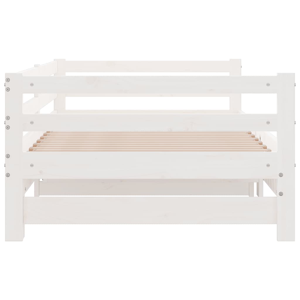 vidaXL Pull-out Day Bed without Mattress White 2x(90x200)cm