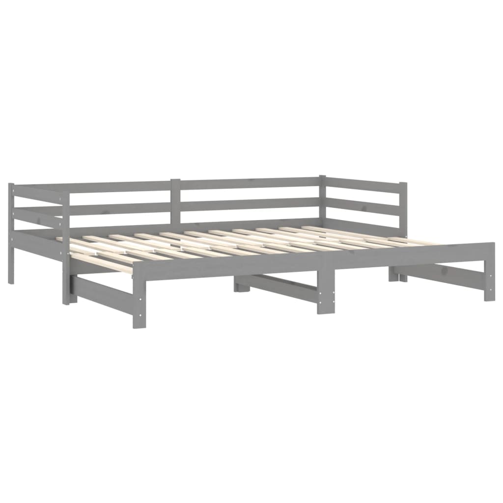 vidaXL Pull-out Day Bed without Mattress Grey 2x(90x200)cm