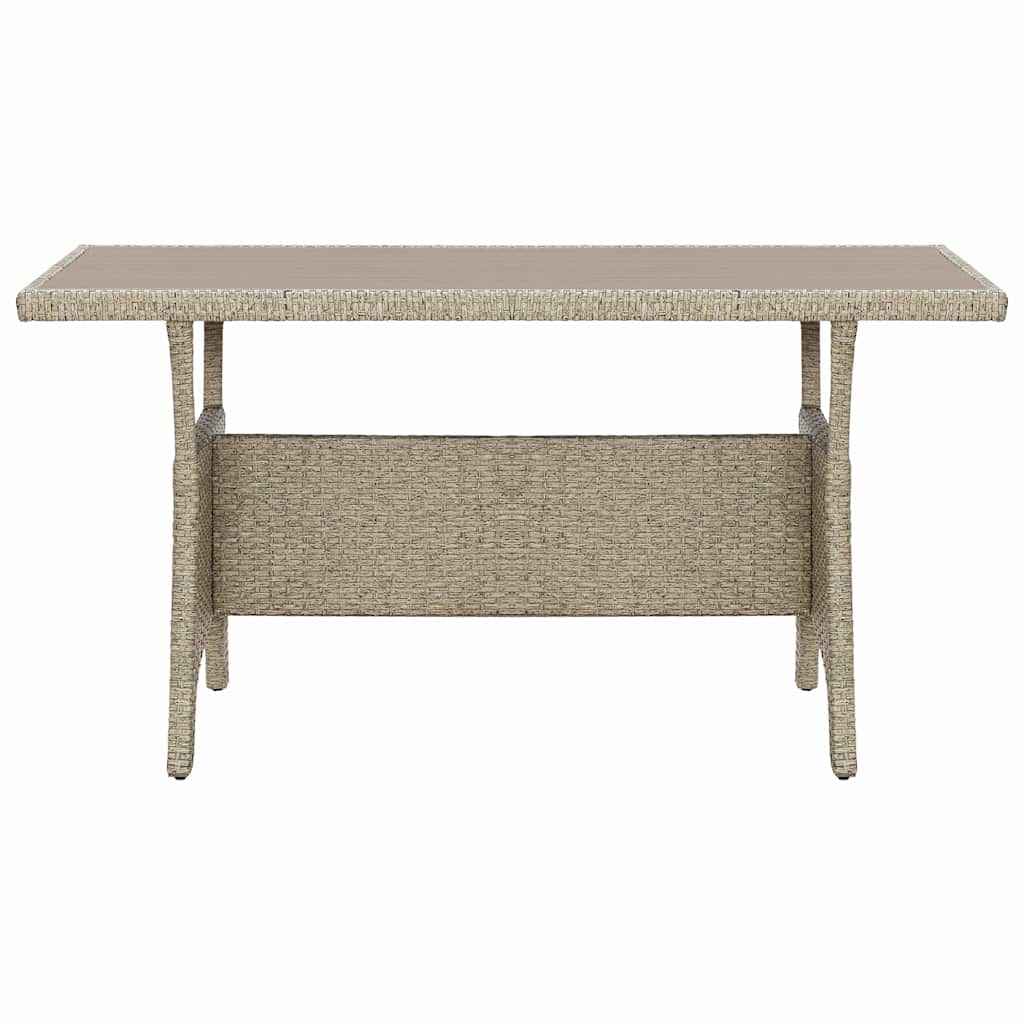 Garden Table | Grey | PE (polyethene) rattan | Medium |  Light Weight