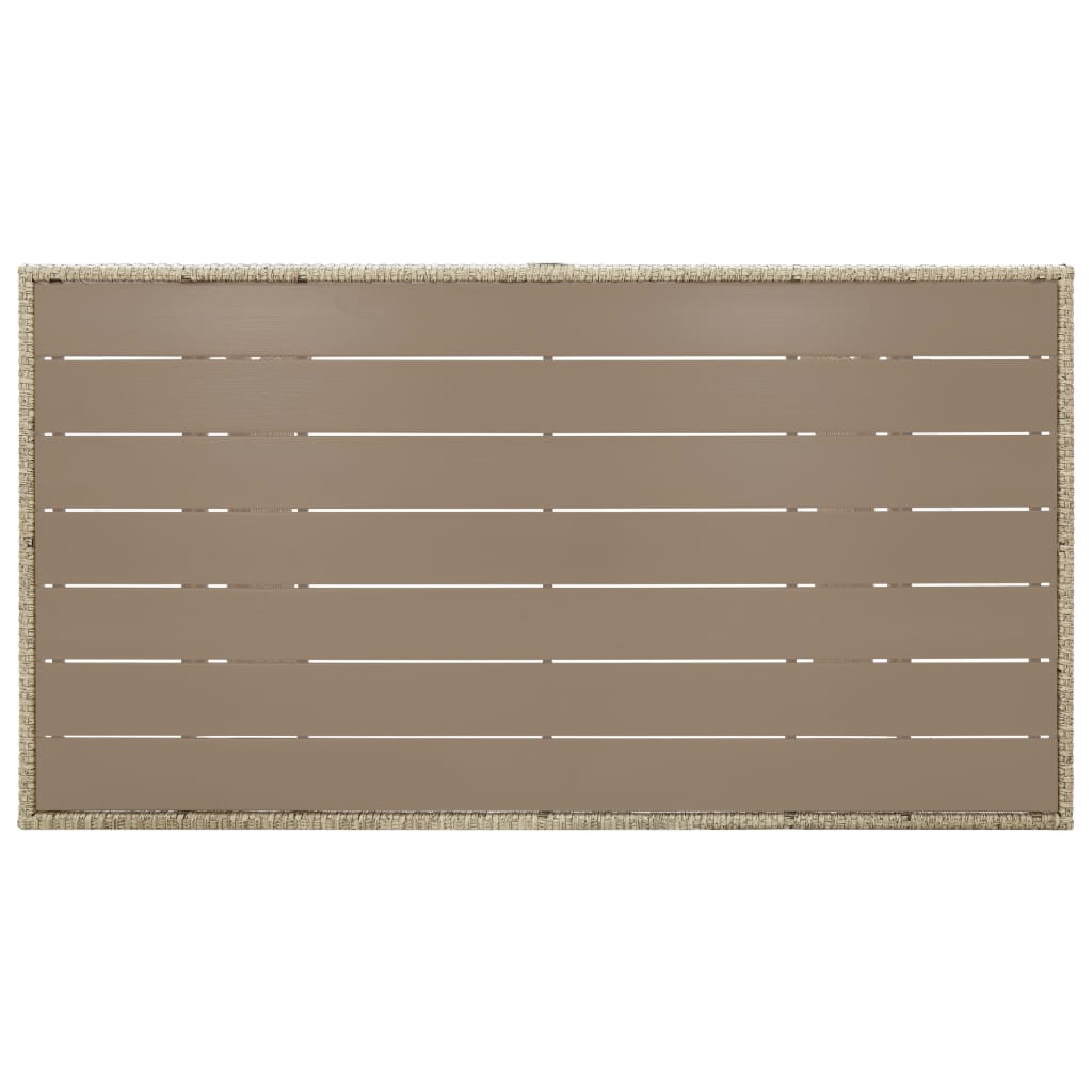 Garden Table | Grey | PE (polyethene) rattan | Medium |  Light Weight