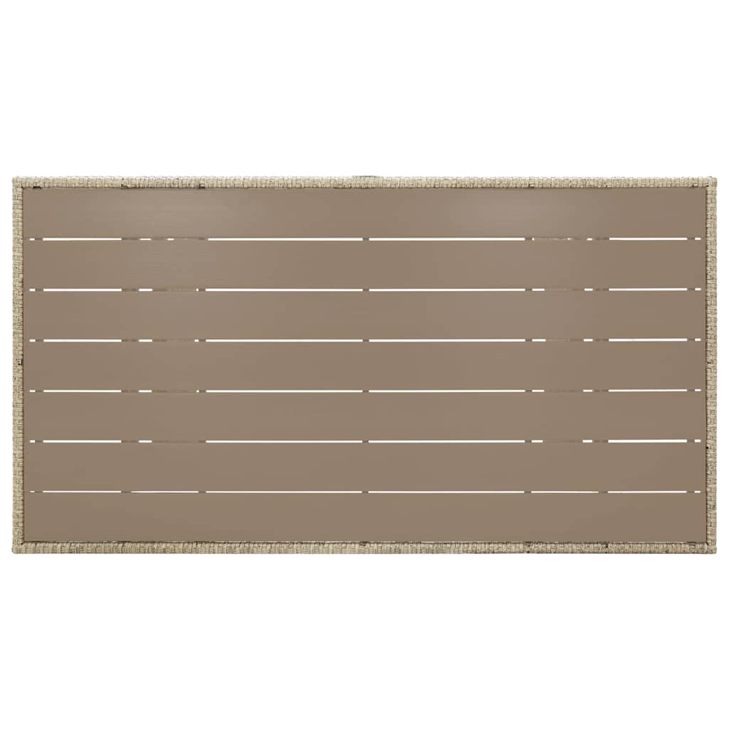 316583 vidaXL Garden Table Grey 120x70x66 cm Poly Rattan