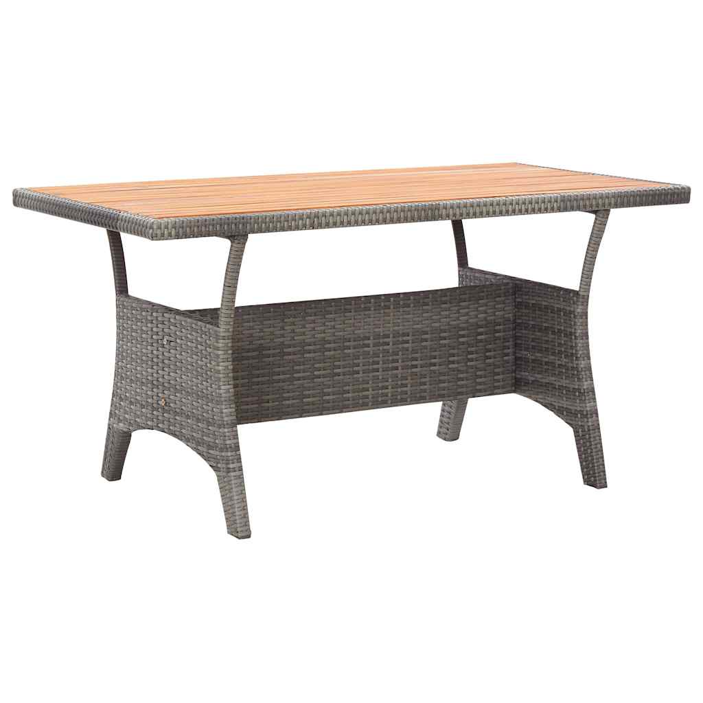 316586 vidaXL Garden Table Grey 120x70x66 cm Solid Acacia Wood