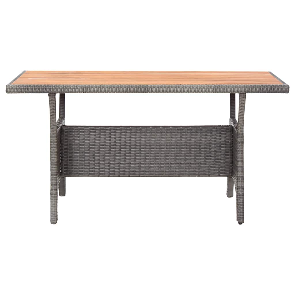 316586 vidaXL Garden Table Grey 120x70x66 cm Solid Acacia Wood