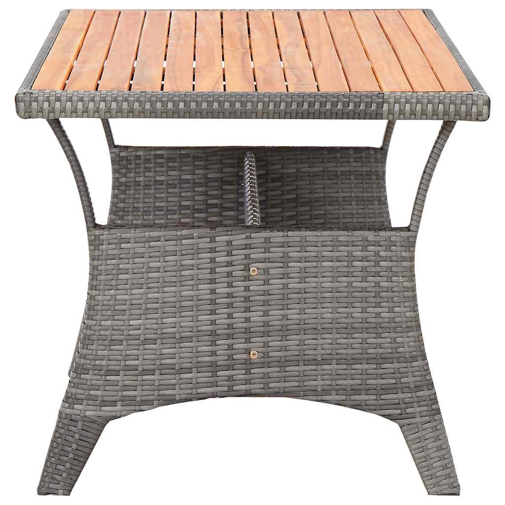 316586 vidaXL Garden Table Grey 120x70x66 cm Solid Acacia Wood