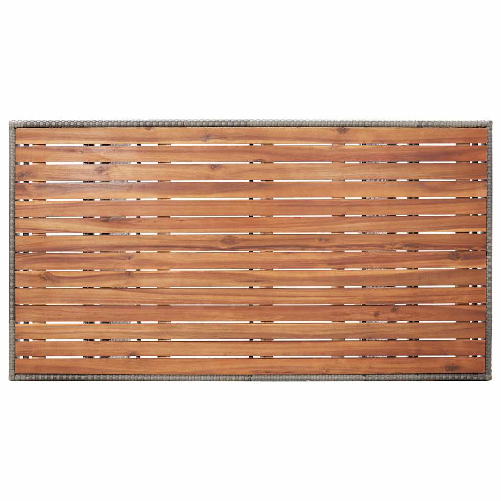 316586 vidaXL Garden Table Grey 120x70x66 cm Solid Acacia Wood