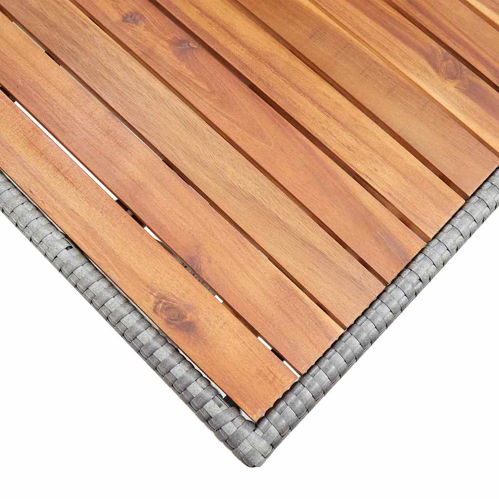 316586 vidaXL Garden Table Grey 120x70x66 cm Solid Acacia Wood