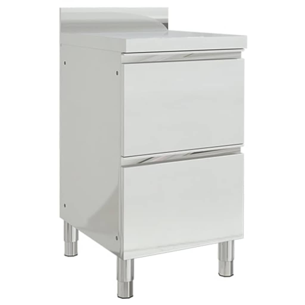 Commercial Kitchen Cabinets 2 pcs 50x60x96 cm Stainless Steel