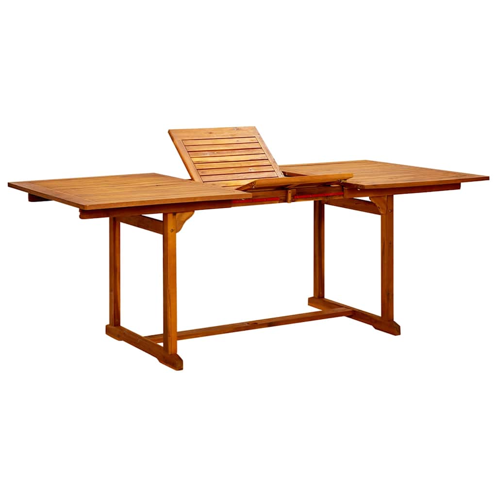 316564 vidaXL Garden Dining Table (150-200)x100x75 cm Solid Acacia Wood