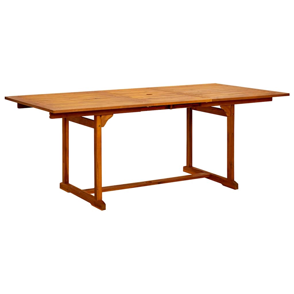 316564 vidaXL Garden Dining Table (150-200)x100x75 cm Solid Acacia Wood