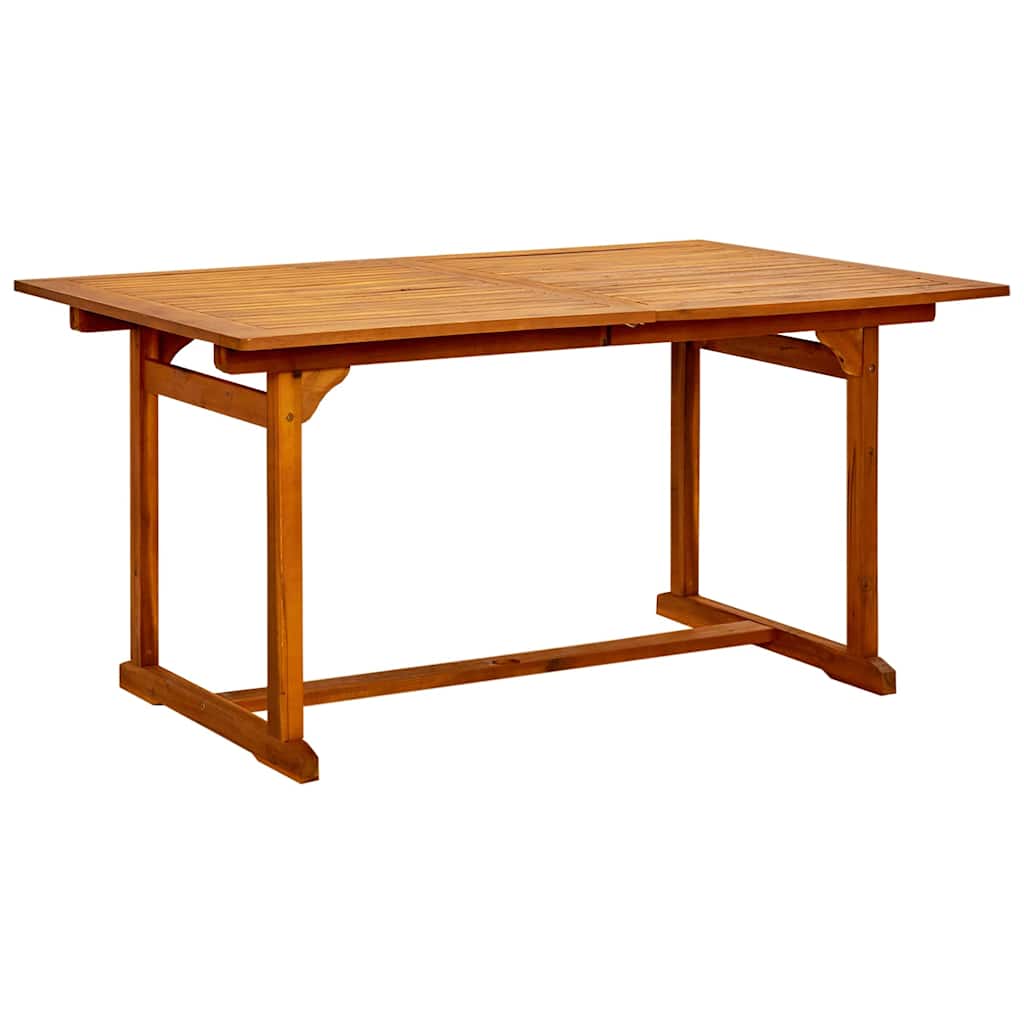 316564 vidaXL Garden Dining Table (150-200)x100x75 cm Solid Acacia Wood