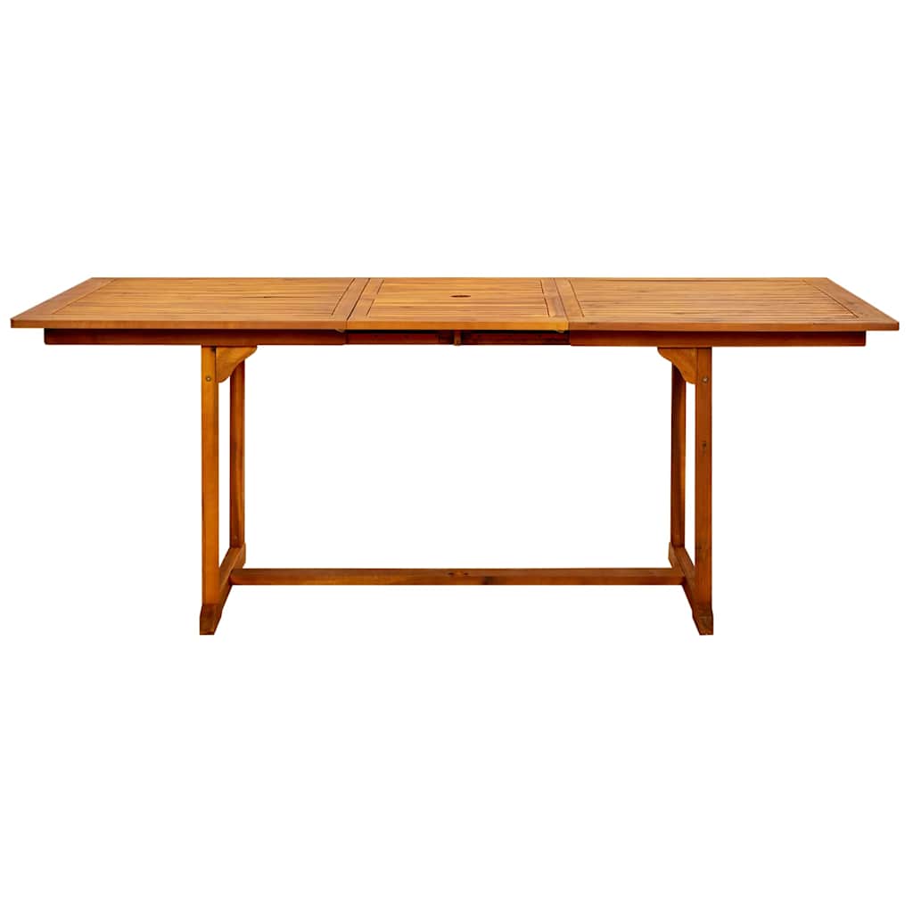 316564 vidaXL Garden Dining Table (150-200)x100x75 cm Solid Acacia Wood