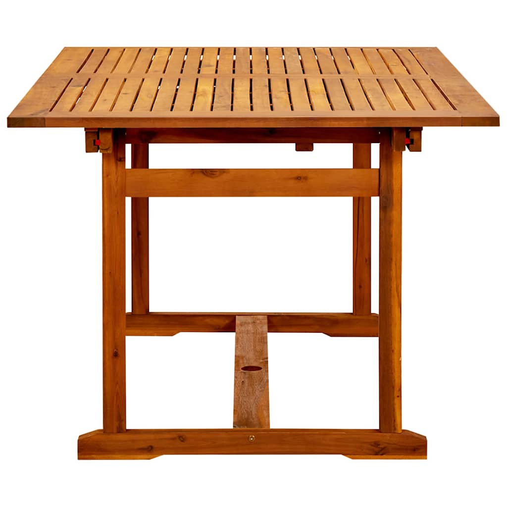 316564 vidaXL Garden Dining Table (150-200)x100x75 cm Solid Acacia Wood
