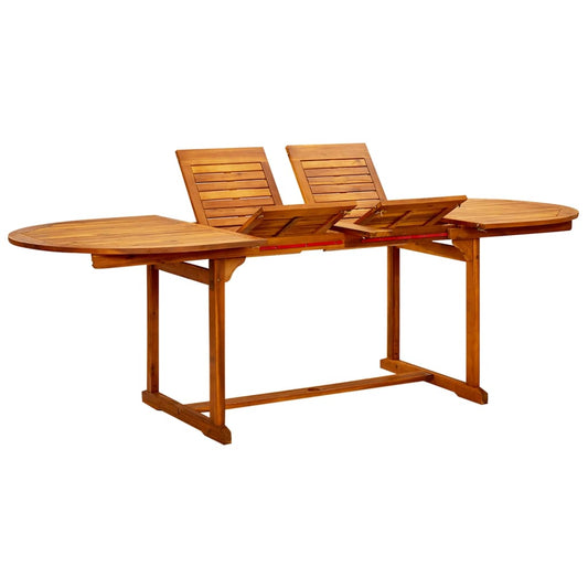 vidaXL Garden Dining Table (160-240)x100x75 cm Solid Acacia Wood