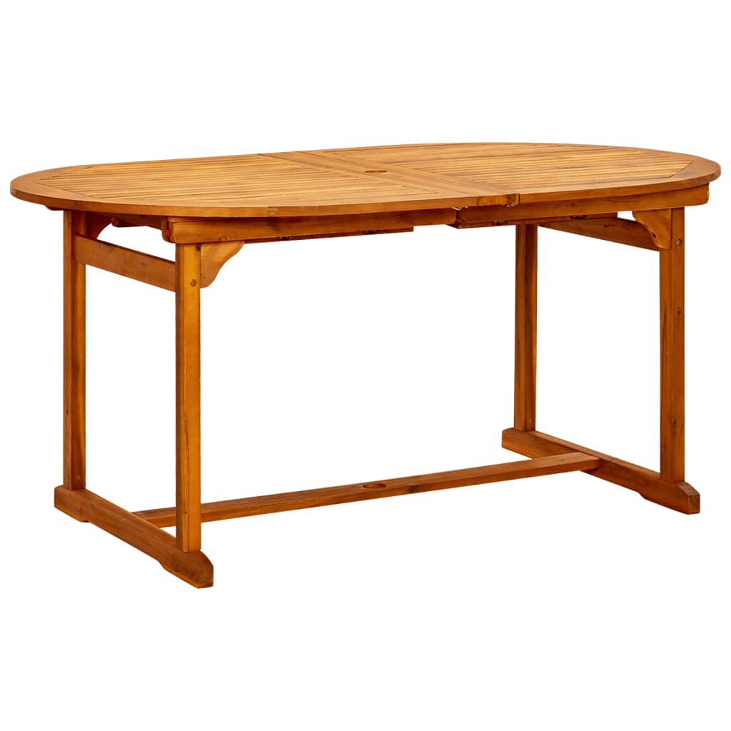 vidaXL Garden Dining Table (160-240)x100x75 cm Solid Acacia Wood