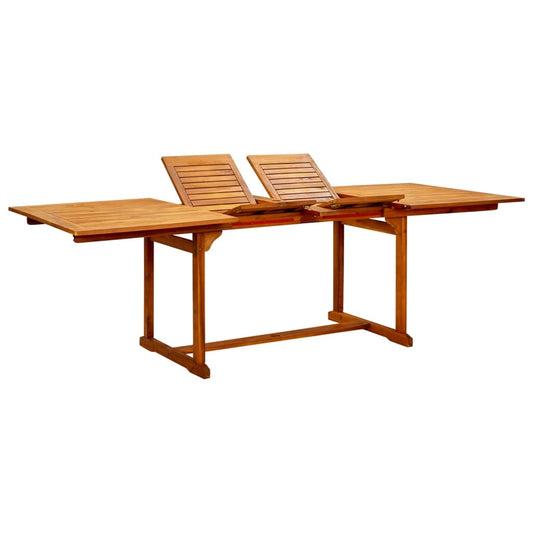 vidaXL Garden Dining Table (160-240)x100x75 cm Solid Acacia Wood