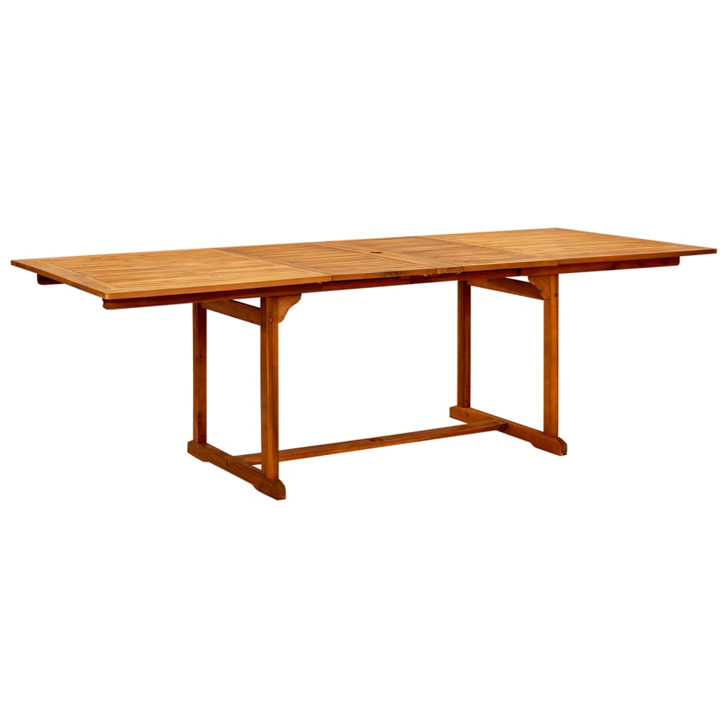 vidaXL Garden Dining Table (160-240)x100x75 cm Solid Acacia Wood