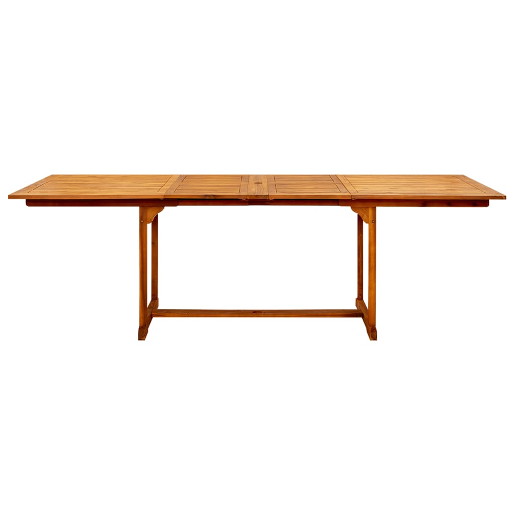 vidaXL Garden Dining Table (160-240)x100x75 cm Solid Acacia Wood