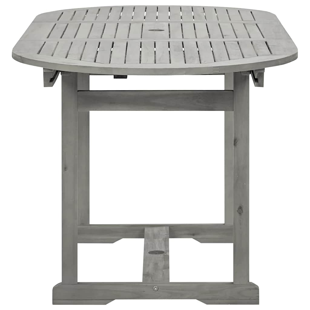 Garden Dining Table (120-170)x80x75 cm Solid Acacia Wood