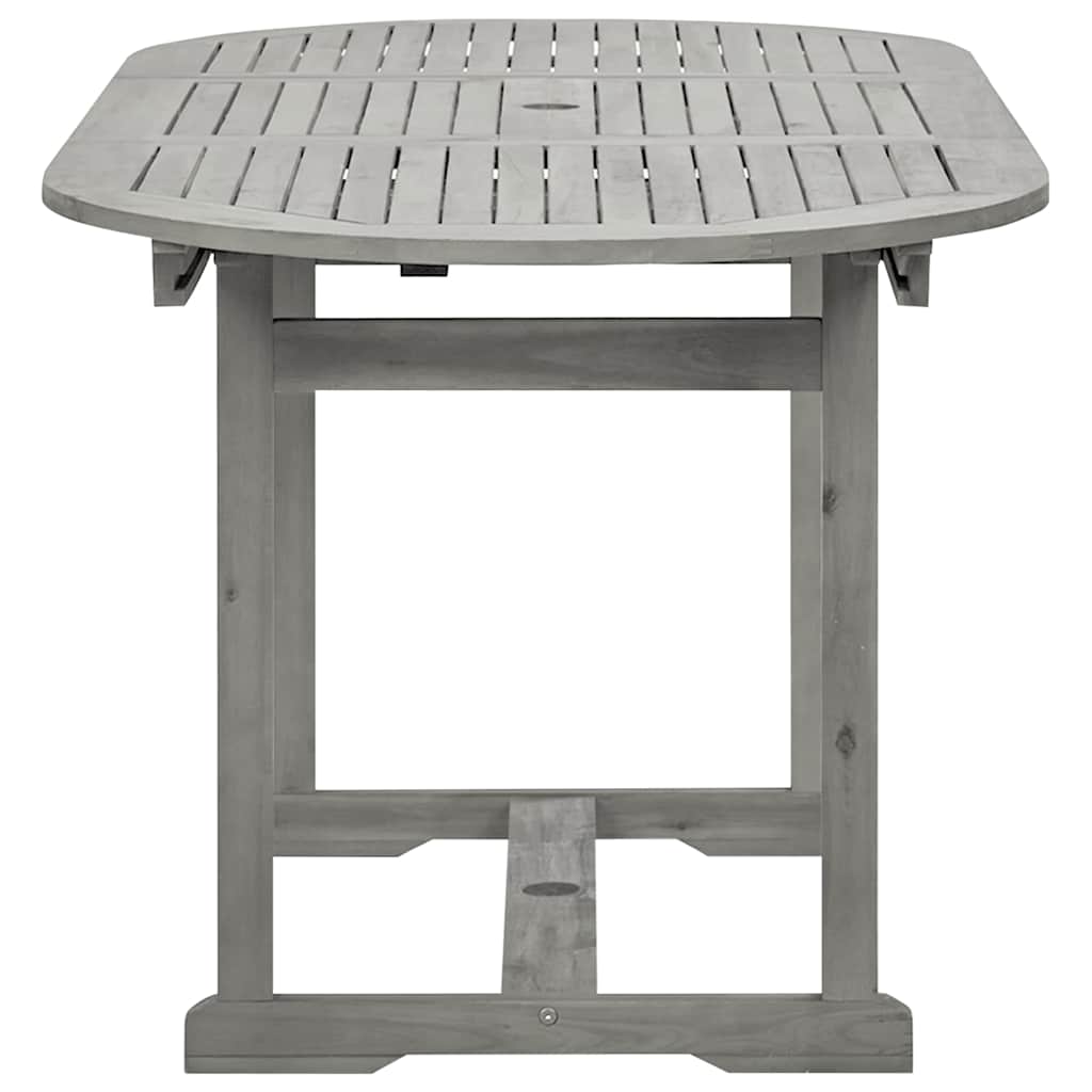 Garden Dining Table (120-170)x80x75 cm Solid Acacia Wood