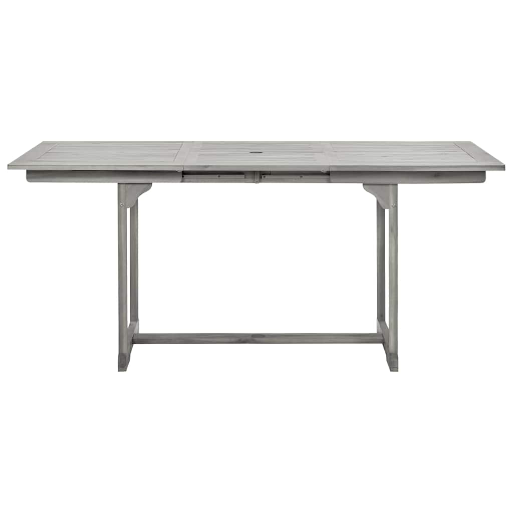Garden Dining Table (120-170)x80x75 cm Solid Acacia Wood