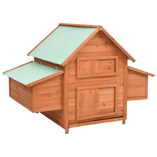 vidaXL Chicken Coop 152x96x110 cm Solid Firwood