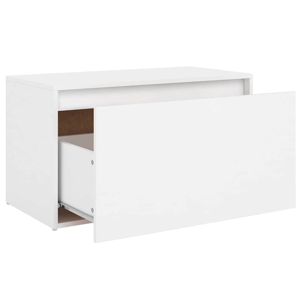 808666 vidaXL Hall Bench 80x40x45 cm White Engineered Wood