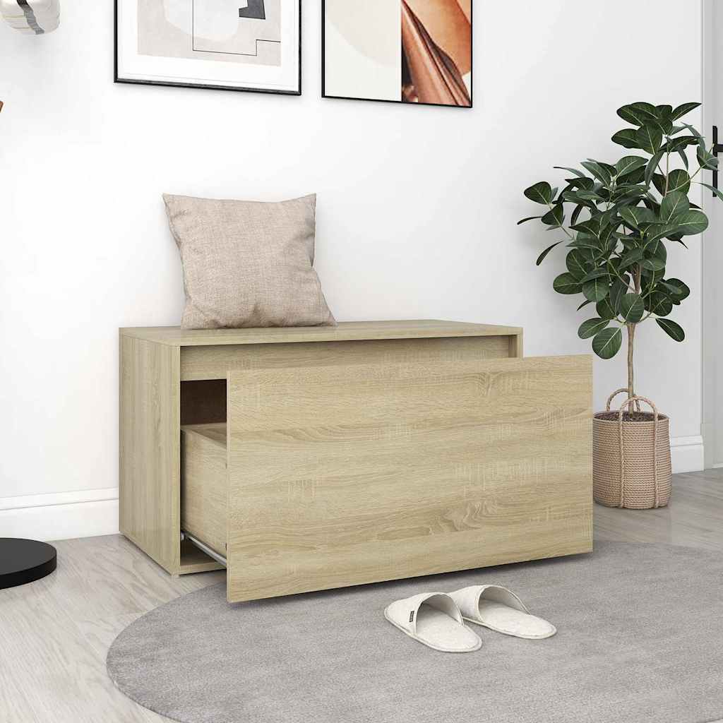 808669 vidaXL Hall Bench 80x40x45 cm Sonoma Oak Engineered Wood