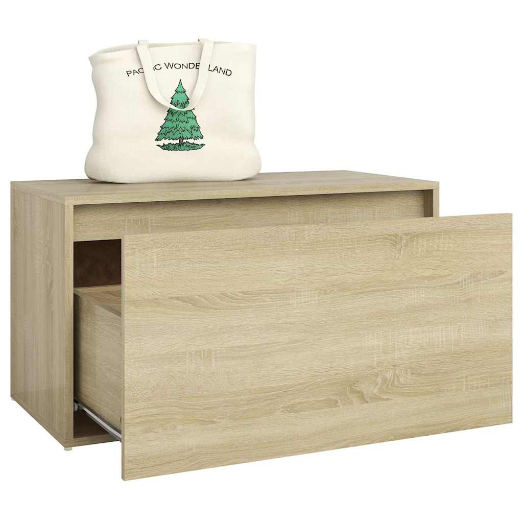 808669 vidaXL Hall Bench 80x40x45 cm Sonoma Oak Engineered Wood