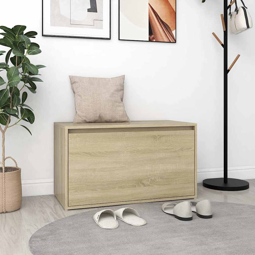 808669 vidaXL Hall Bench 80x40x45 cm Sonoma Oak Engineered Wood