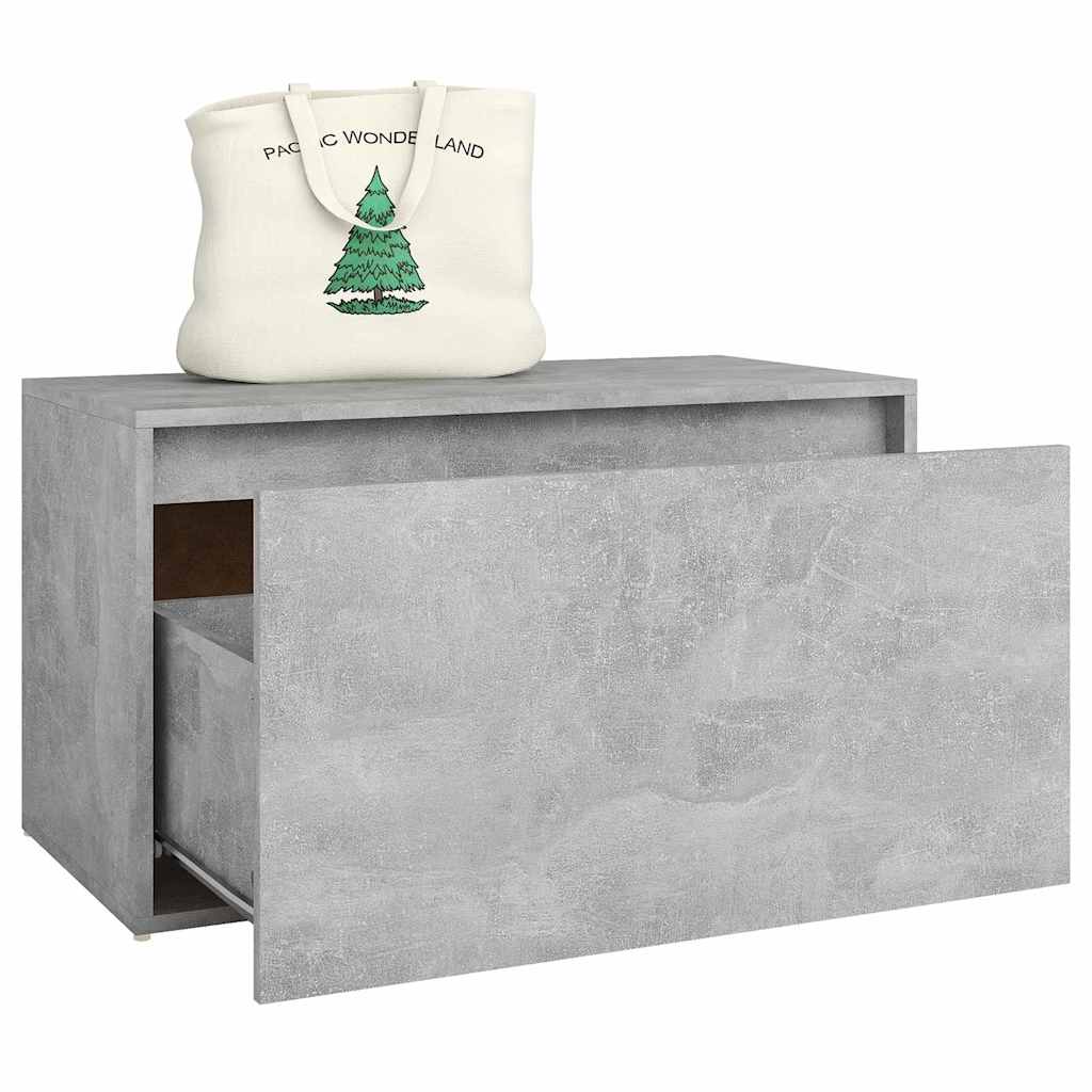 808670 vidaXL Hall Bench 80x40x45 cm Concrete Grey Engineered Wood