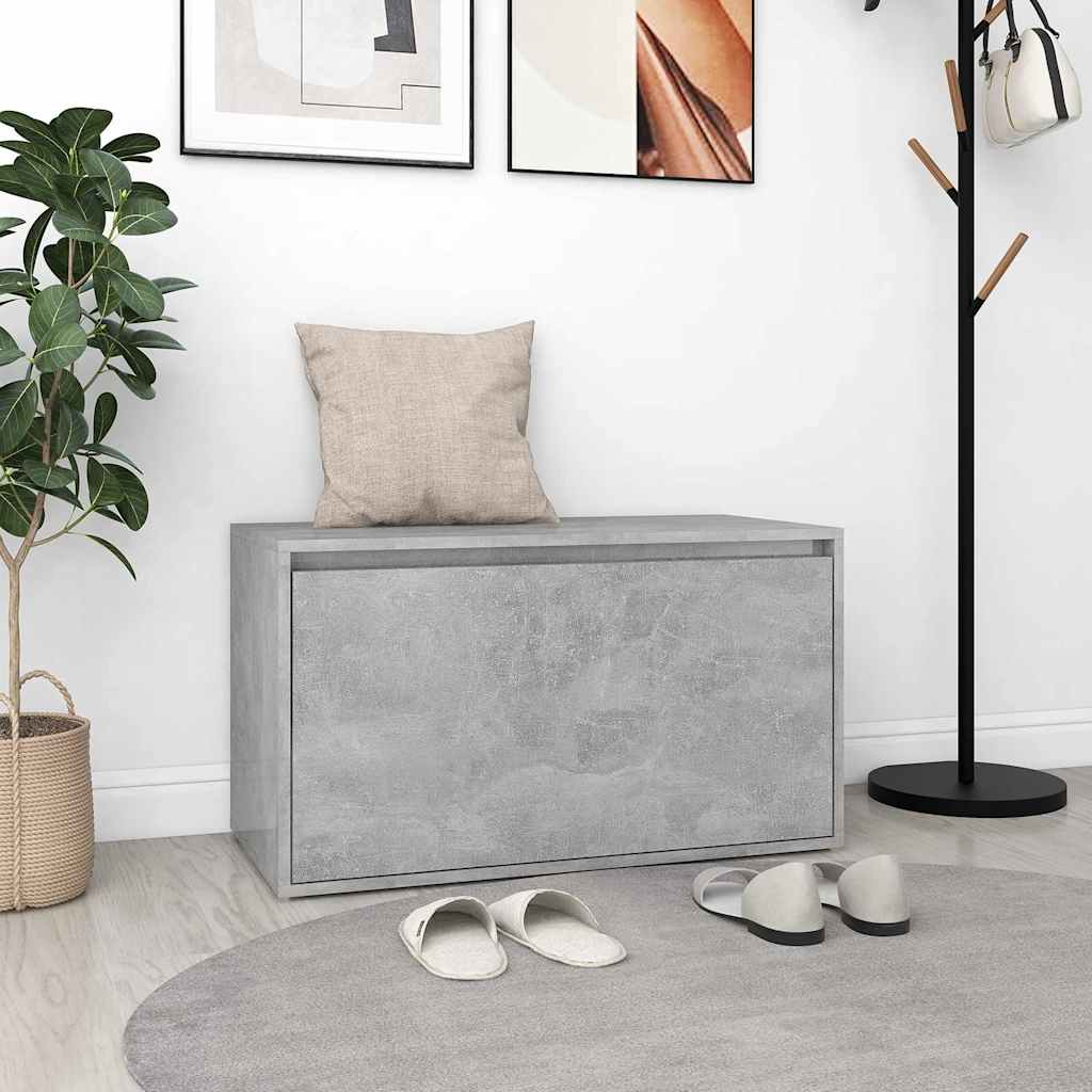 808670 vidaXL Hall Bench 80x40x45 cm Concrete Grey Engineered Wood