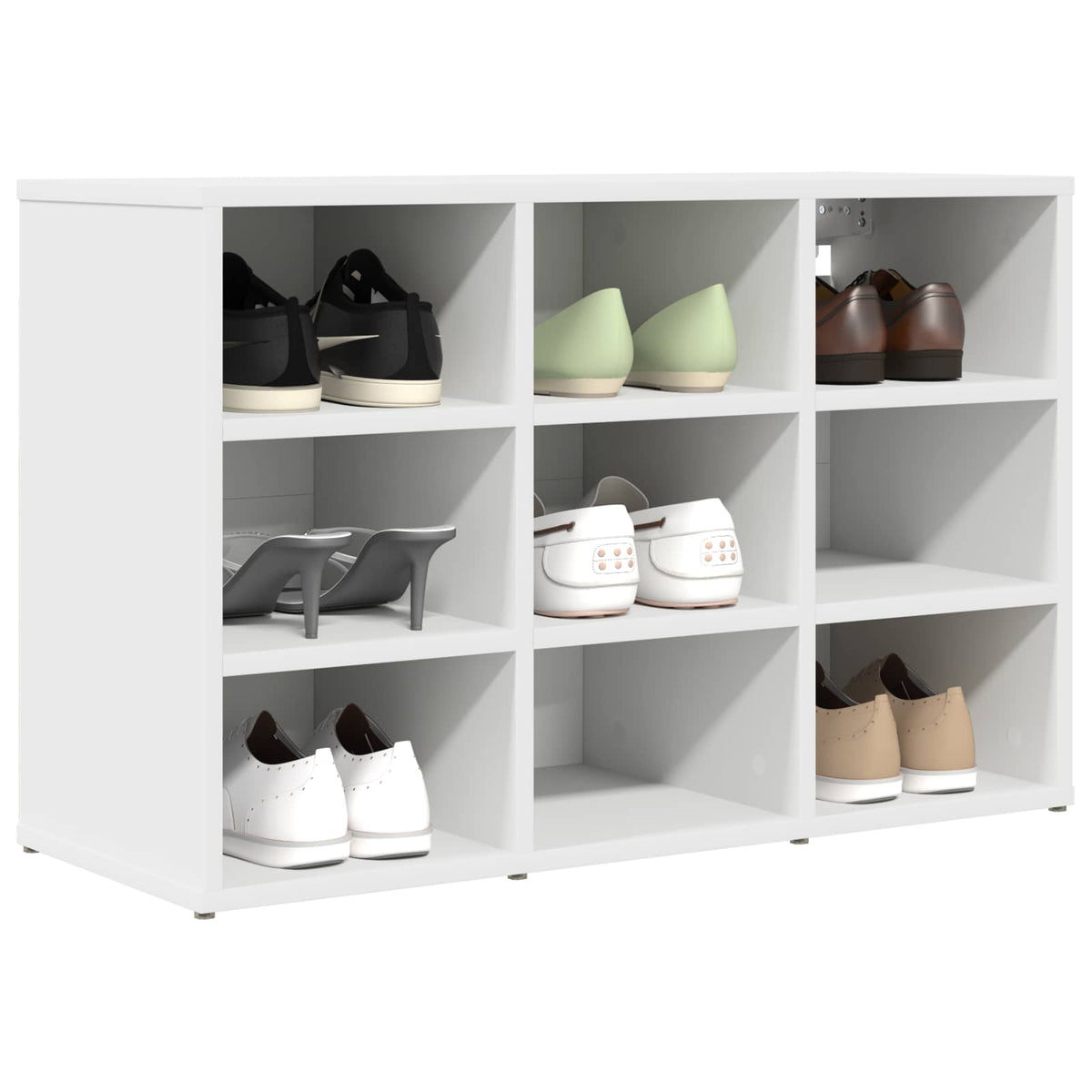Shoe Cabinet 77.5 x 30 x 51 cm Engineered Wood White