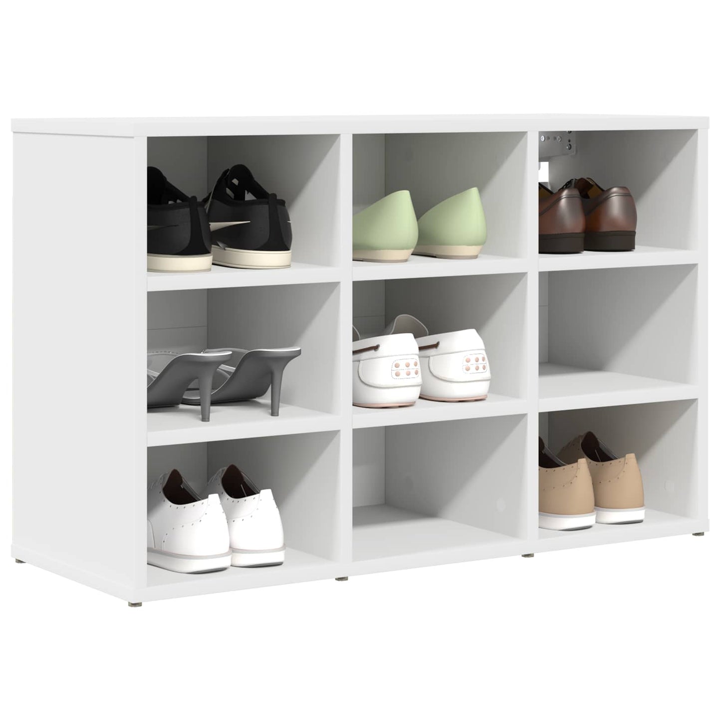 Shoe Cabinet 77.5 x 30 x 51 cm Engineered Wood White