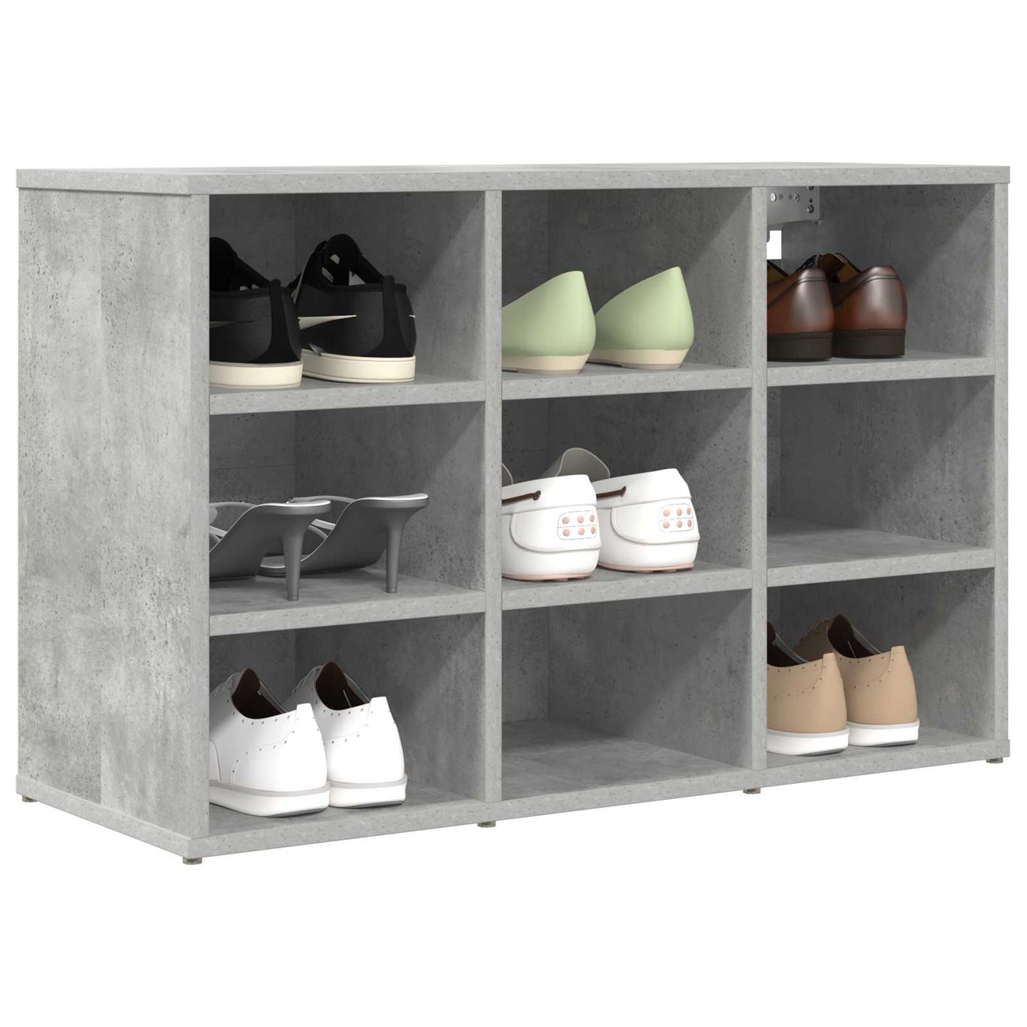 Shoe Cabinet 77.5 x 30 x 51 cm Engineered Wood Concrete grey