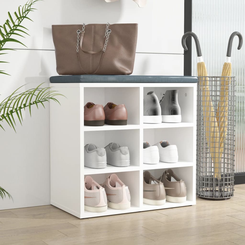 vidaXL Shoe Cabinet White 52.5x30x50 cm